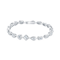 Hayesaura | Deco Geometric Tiered 18K Plated Moissanite Link | Old Money High-Society Bracelet