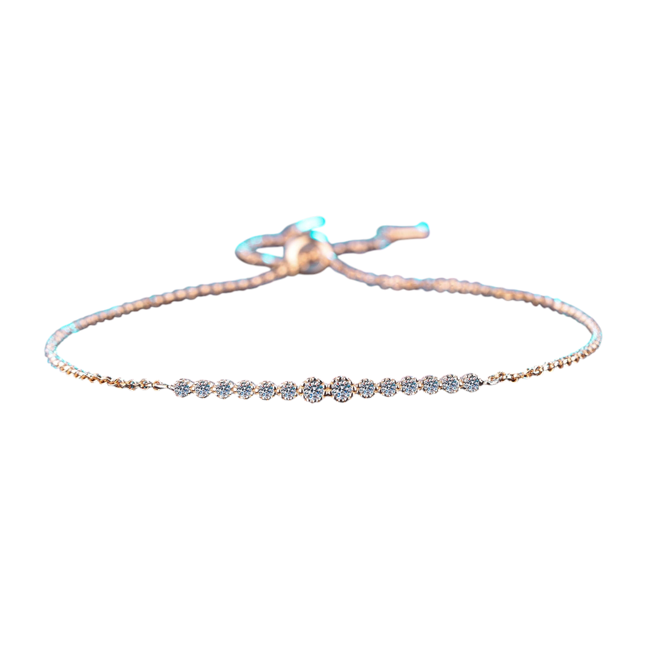 Hayesaura | Golden Hour Champagne Plated Liquid Band Moissanite Bracelet | Muted Quiet Luxury Bangle