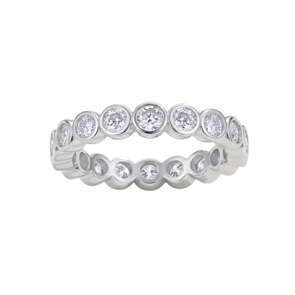 Hayesaura | British Royal Full Moissanite Proposal Ring | Minimalist