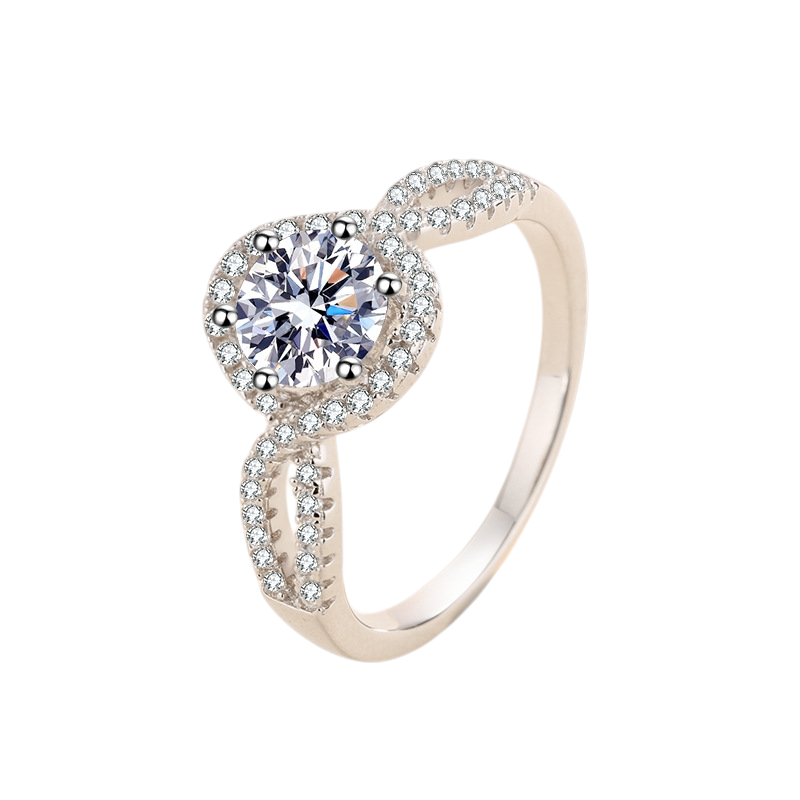 Hayesaura | Classic Six-Prong Engagement Moissanite Solitaire Ring