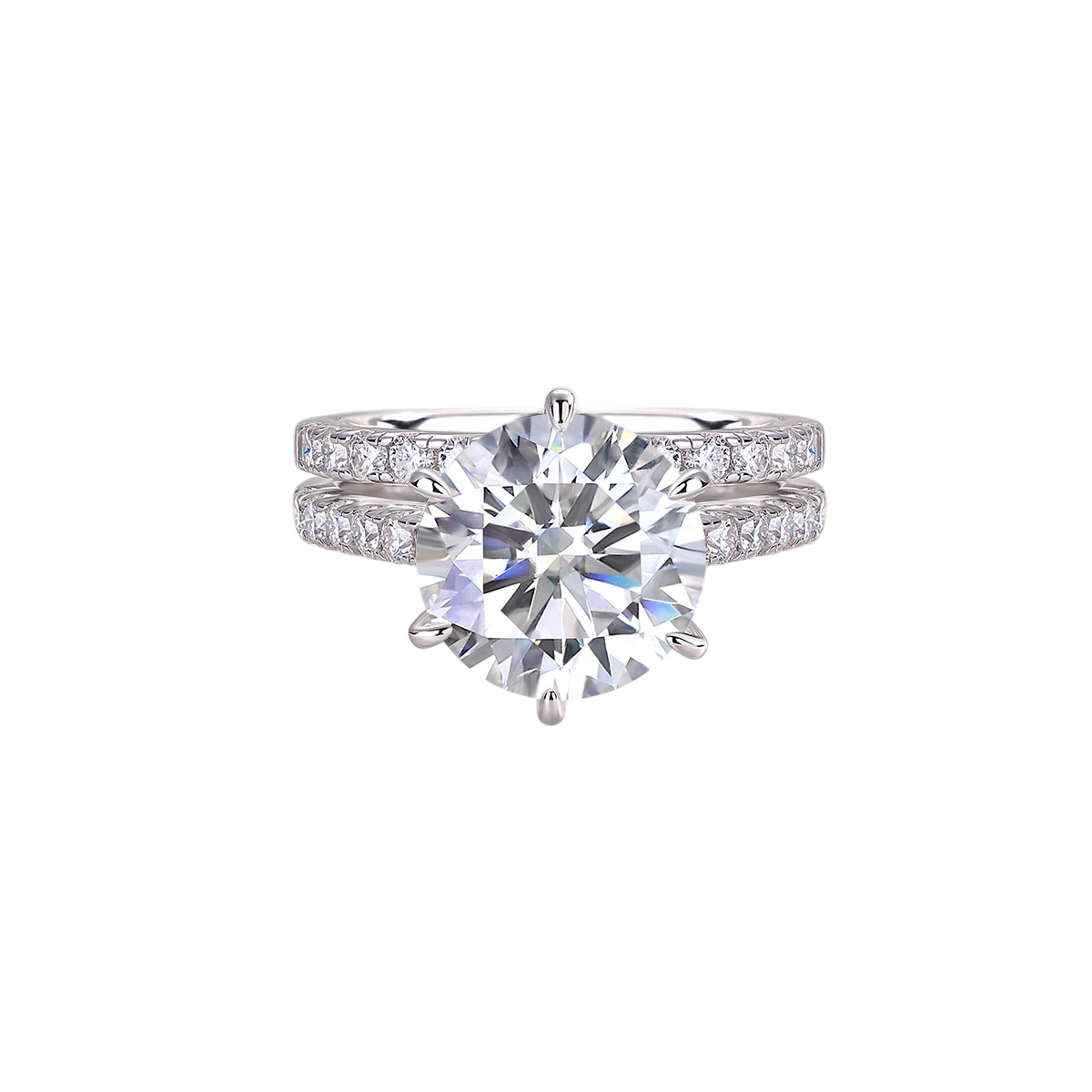 Hayesaura | Euro-Chic Stackable Moissanite Proposal Ring | Minimalist