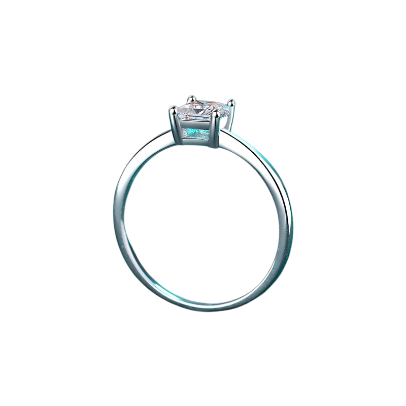 Hayesaura | Princess Square High-Cold Minimalist Moissanite Ring