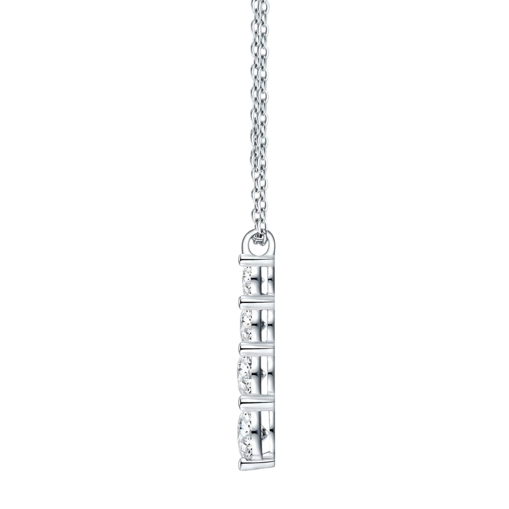 Hayesaura | Minimalist Architecture 18K Plated Horizontal Bar Moissanite | Office Siren Daily Necklace