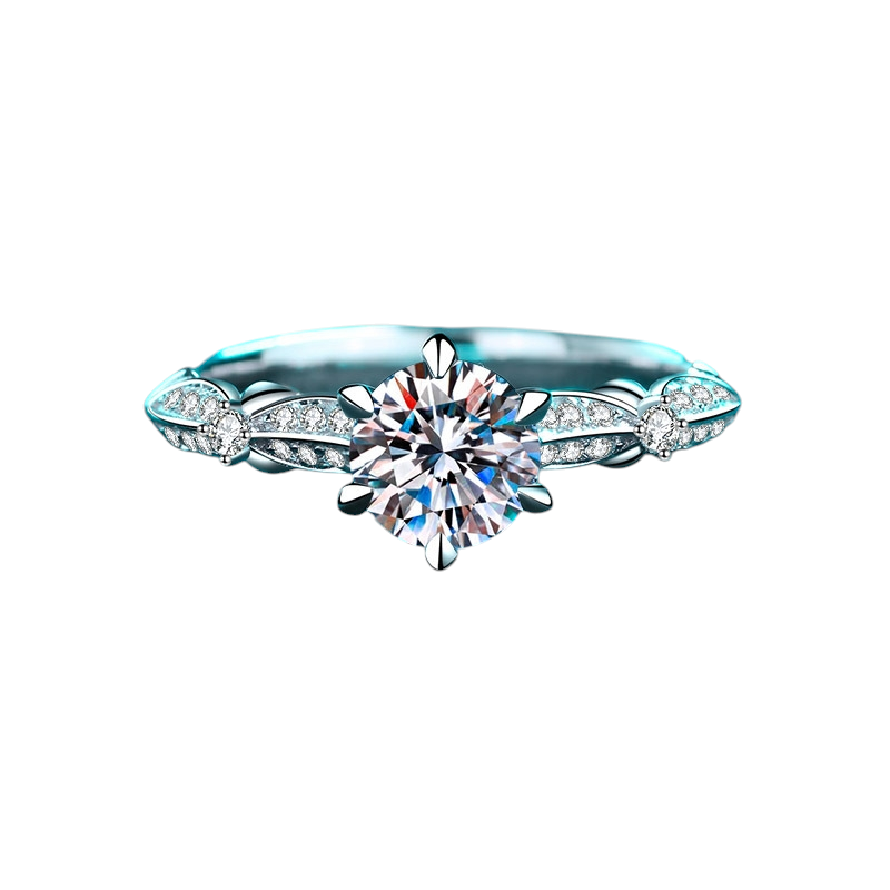 Hayesaura | Parisian Chic 18K Plated Moissanite Solitaire | Minimalist Bridal Proposal Ring