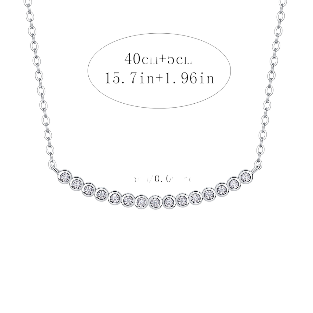 Hayesaura | Clean Fit 18K Plated Straight Bar Moissanite | Minimalist Office Siren Clavicle Chain