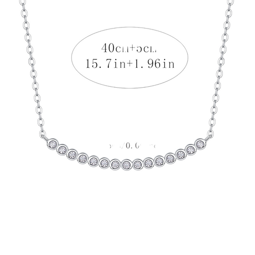 Hayesaura | Clean Fit 18K Plated Straight Bar Moissanite | Minimalist Office Siren Clavicle Chain