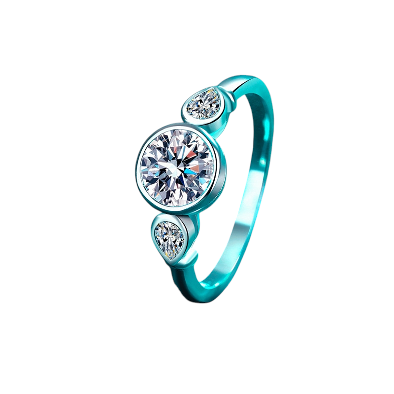 Hayesaura | Coquette Romance 18K Plated Pear Cut Bubble Bezel Ring | High-Cold Daily Promise Ring