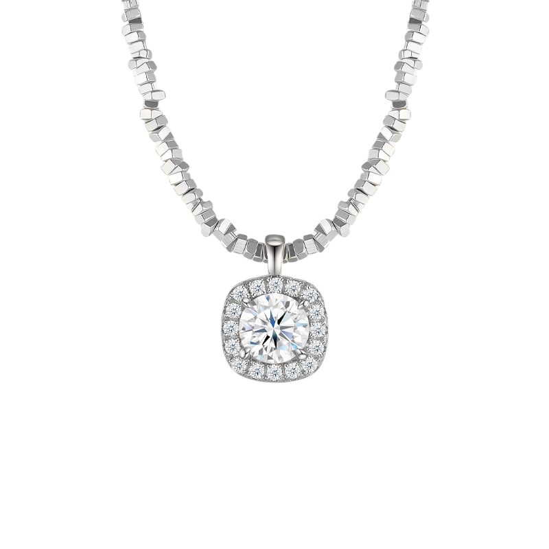 Hayesaura | Timeless Classic 18K Plated Four-Prong Moissanite | Quiet Luxury Proposal Pendant