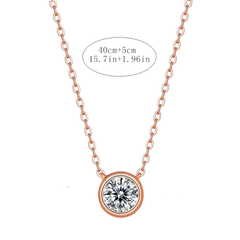 Hayesaura | Clean Fit Mini Bezel-Set Bubble Moissanite Choker | High-Cold Daily Minimalist Necklace
