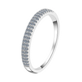 Hayesaura | Double-Row Pave Micro-Set Moissanite Eternity Band