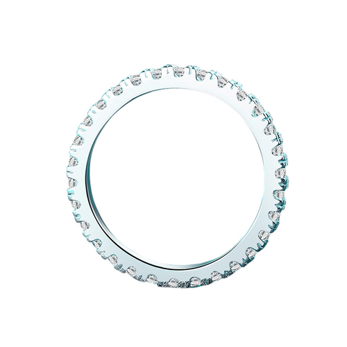 Hayesaura | Clean Fit 18K Plated Starry Sky Moissanite Band | Minimalist Daily Couple Ring