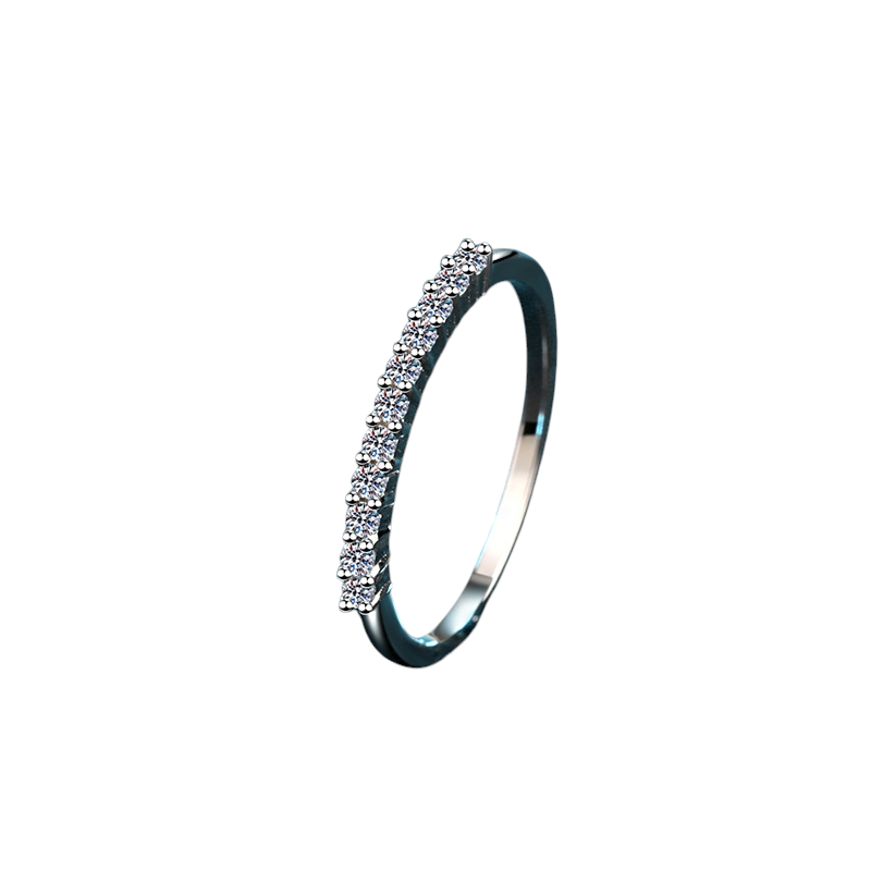Hayesaura | Heart Motif Floral Crown Prong Moissanite Romantic Ring