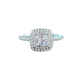 Hayesaura | Luxurious Western Princess Square Cut Moissanite Ring