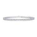 Hayesaura | Parisian Chic Heart-Linked Platinum Moissanite | Romantic Date Glamour Bracelet