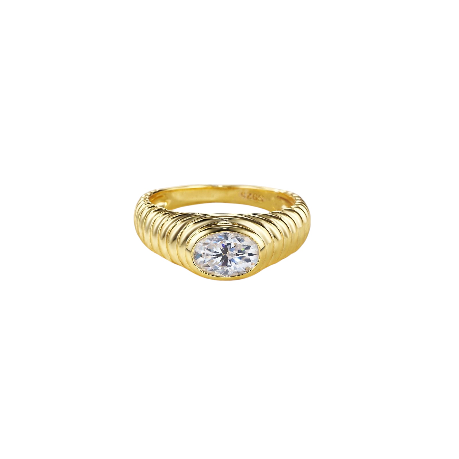 Hayesaura | Cyber Y2K Irregular Threaded 6x8 Moissanite Solitaire | Avant-Garde High-Cold Promise Ring