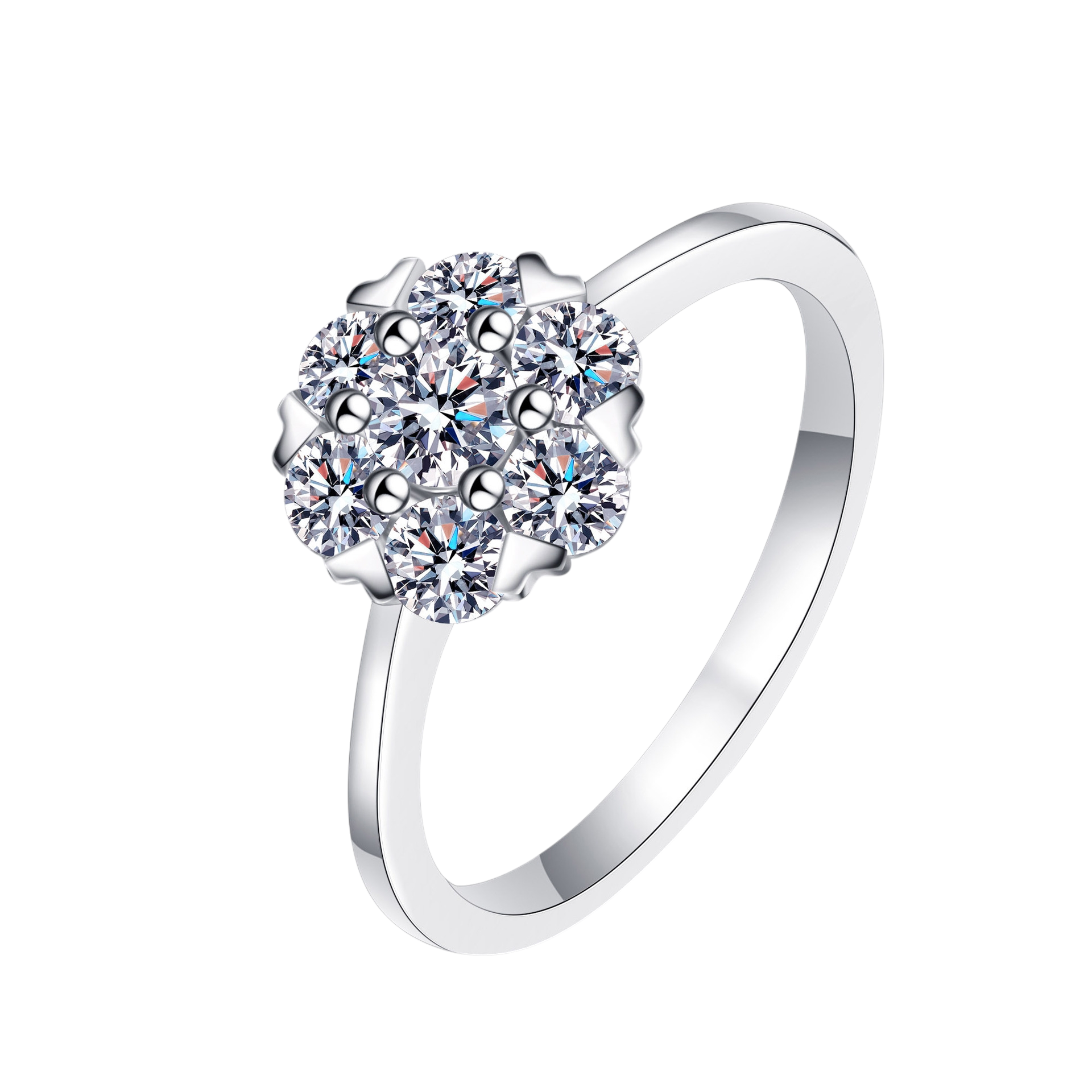 Hayesaura | Coquette Romance 18K Plated Six-Prong Heart Moissanite Ring | Quiet Luxury Bridal Engagement Ring