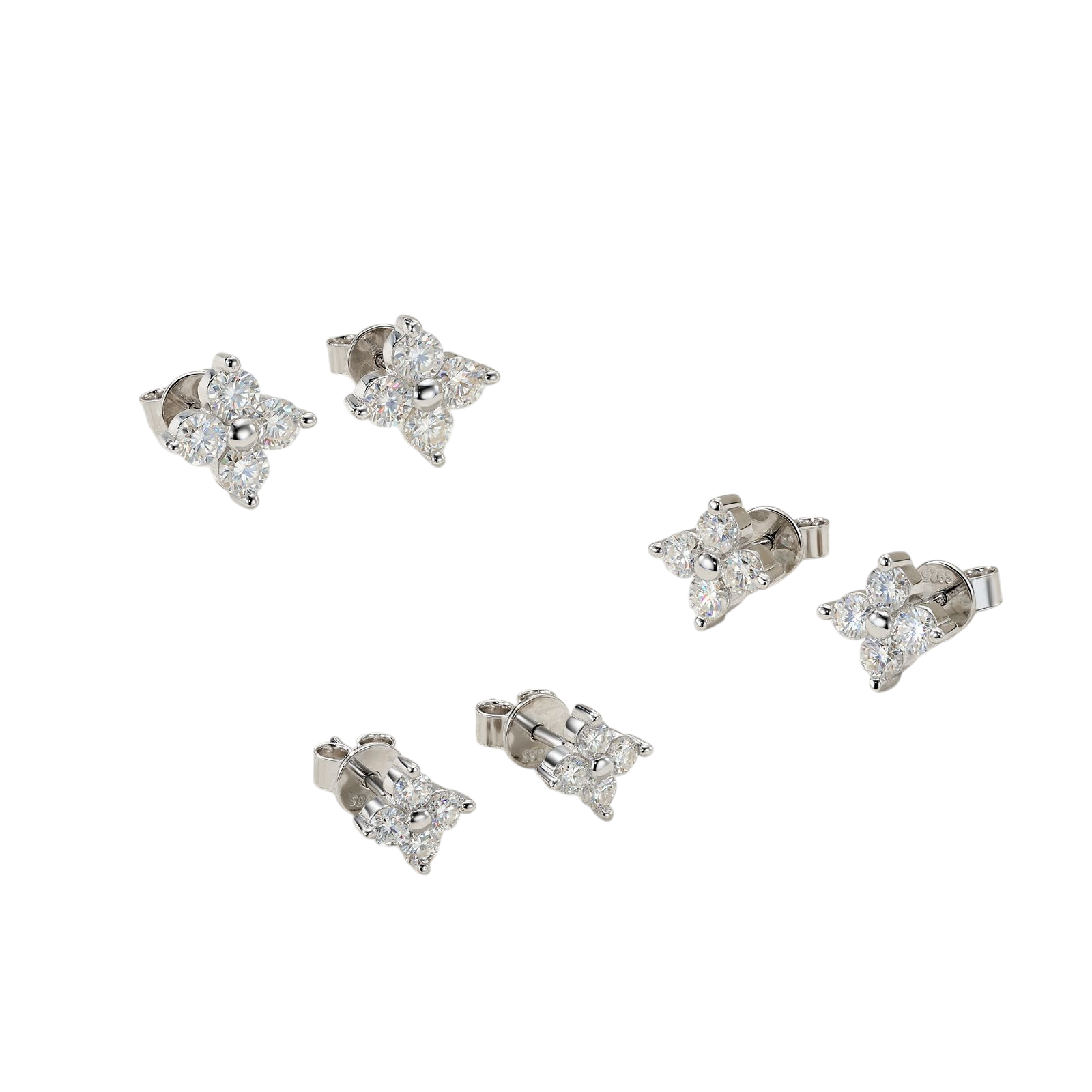 Hayesaura | Parisian Chic 18K Plated Four-Leaf Clover Moissanite | Quiet Luxury Elegant Studs
