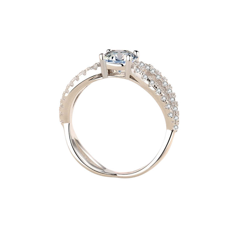 Hayesaura | Twisted Infinity Figure-Eight Moissanite Eternity Band