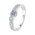 Hayesaura | Acubi Style Double-Layer Chain Link Moissanite Band | Cyber Y2K Minimalist Ring