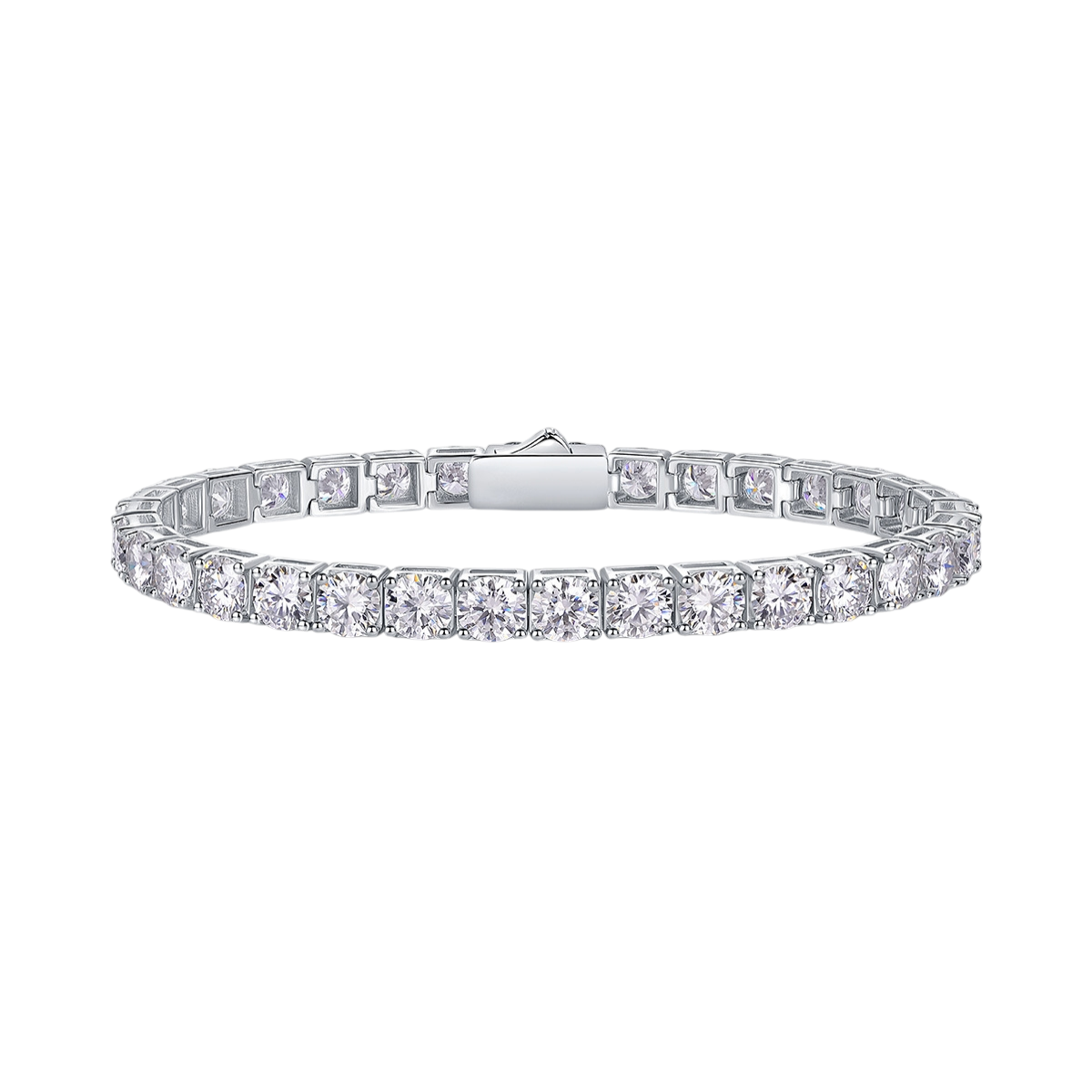 Hayesaura | Cyber Y2K 18K Plated Industrial Link Moissanite Tennis Bracelet | Avant-Garde Unisex Statement