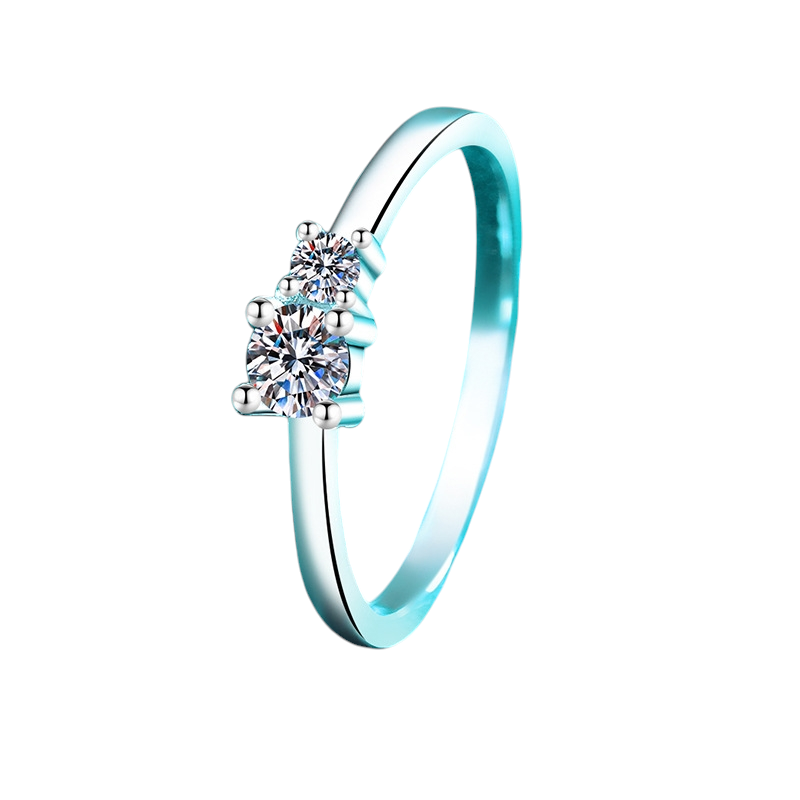 Hayesaura | Clean Fit Delicate Full Moissanite Stacking Band | Office Siren Daily Commute Ring