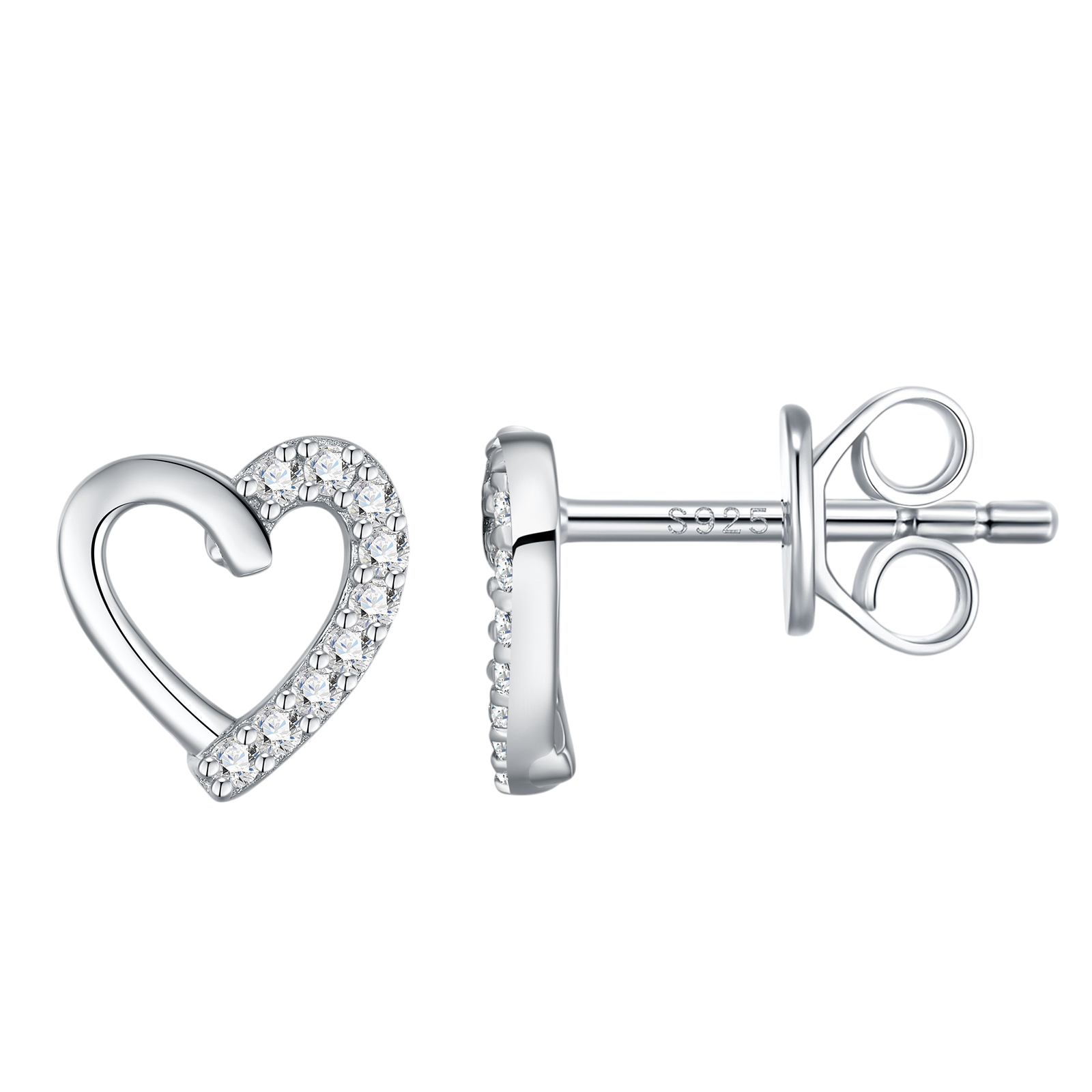 Hayesaura | Coquette Romance 18K Plated Petite Heart | Delicate Aesthetics Bridal Studs