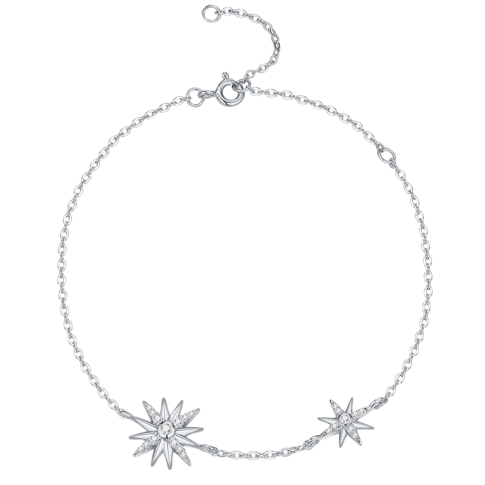 Hayesaura | Parisian Chic Sunflower Halo Moissanite Charm Bracelet | Elegant Gala Anniversary Gift