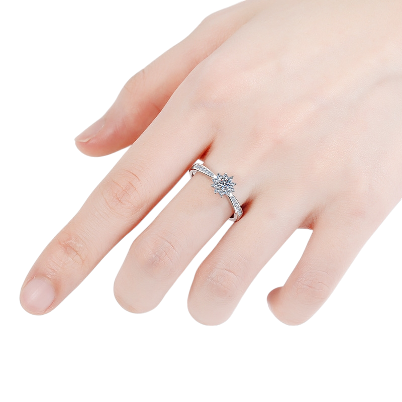Hayesaura | Minimalist Proposal Genuine Leather-Smooth Moissanite Ring