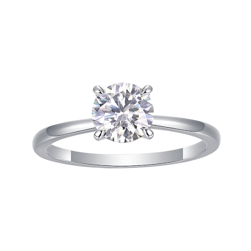 Hayesaura | Premium Closed Band Moissanite Proposal Ring | Minimalist