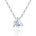 Hayesaura | Coquette Romance 18K Plated Heart Moissanite | Elegant Aesthetic Bridal Pendant