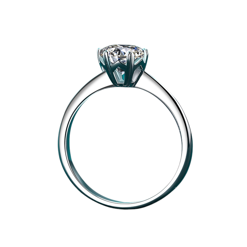Hayesaura | Winter Snowflake Six-Prong Ice Moissanite Cluster Ring