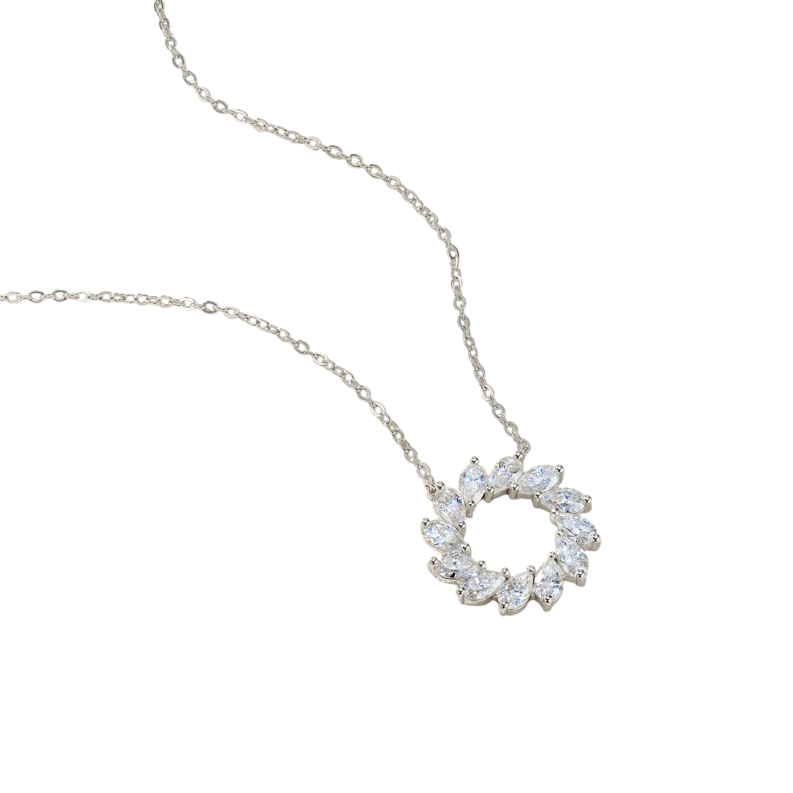 Hayesaura | Acubi Style 18K Plated Marquise Circle Moissanite | Cyber Y2K Minimalist Pendant