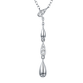 Hayesaura | Avant-Garde Brushed Silver Waterdrop Tassel Pendant | Cyber Y2K Minimalist Choker Necklace