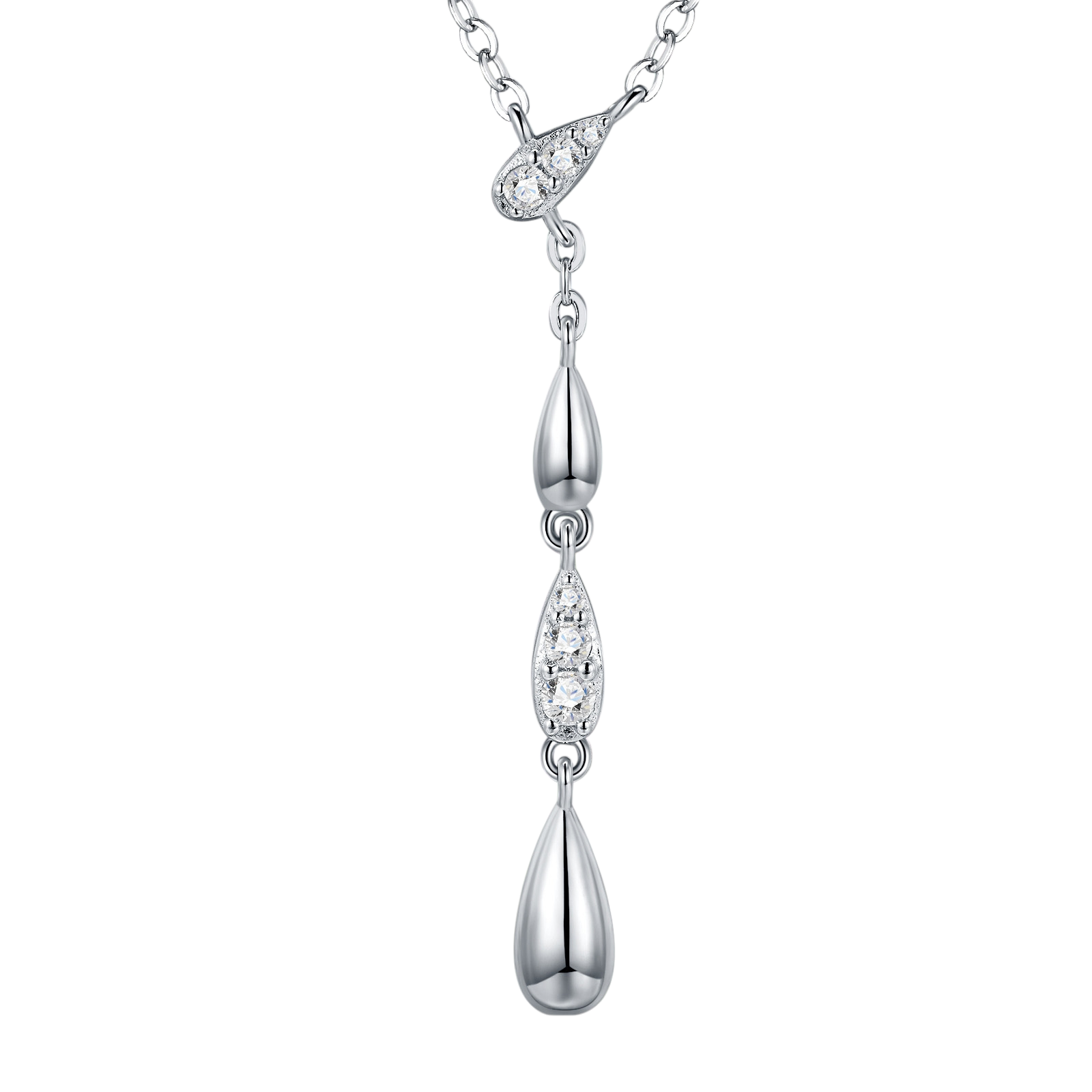 Hayesaura | Avant-Garde Brushed Silver Waterdrop Tassel Pendant | Cyber Y2K Minimalist Choker Necklace