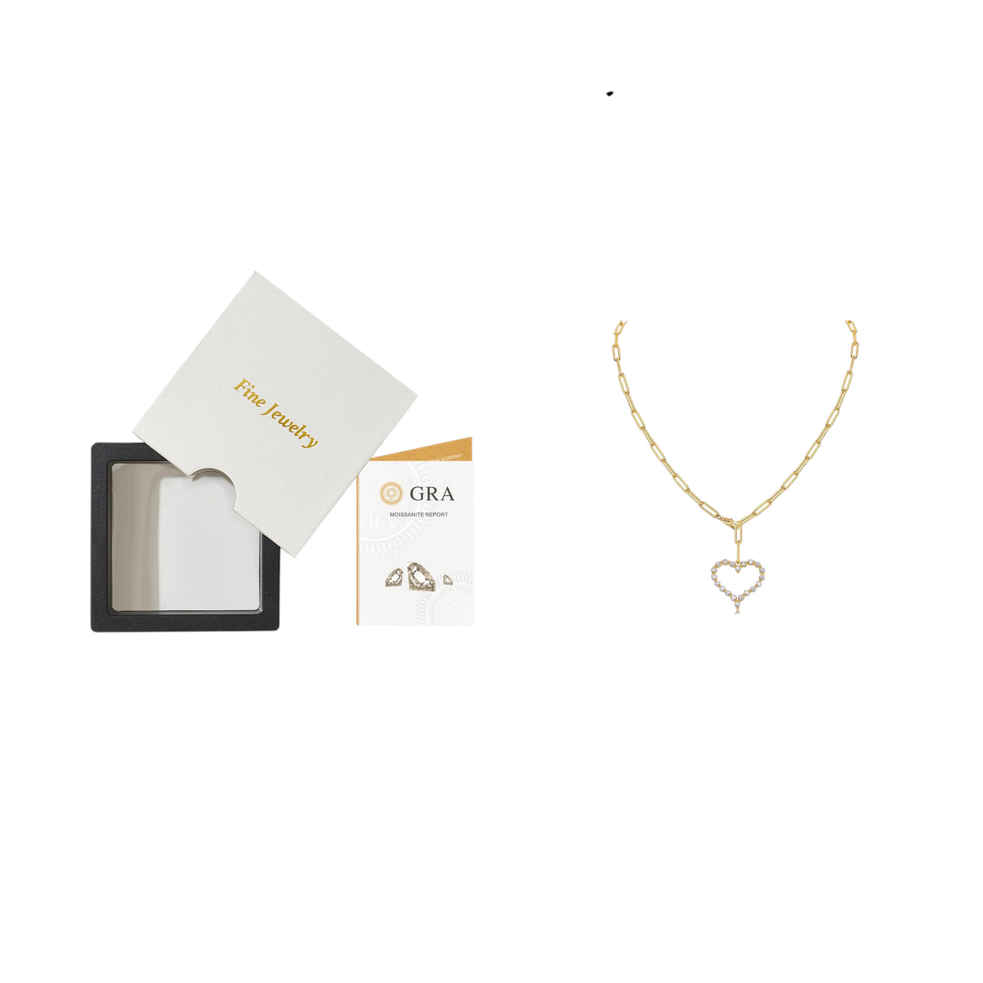 Hayesaura | Parisian Chic 18K Plated Layered Heart Tassel Moissanite | Elegant Bridal Drop Chain