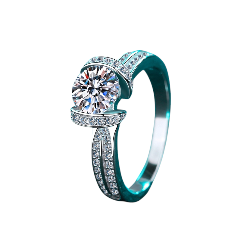 Hayesaura | Old Money 18K Plated Full Pavé Moissanite Band | Quiet Luxury Evening Statement Ring