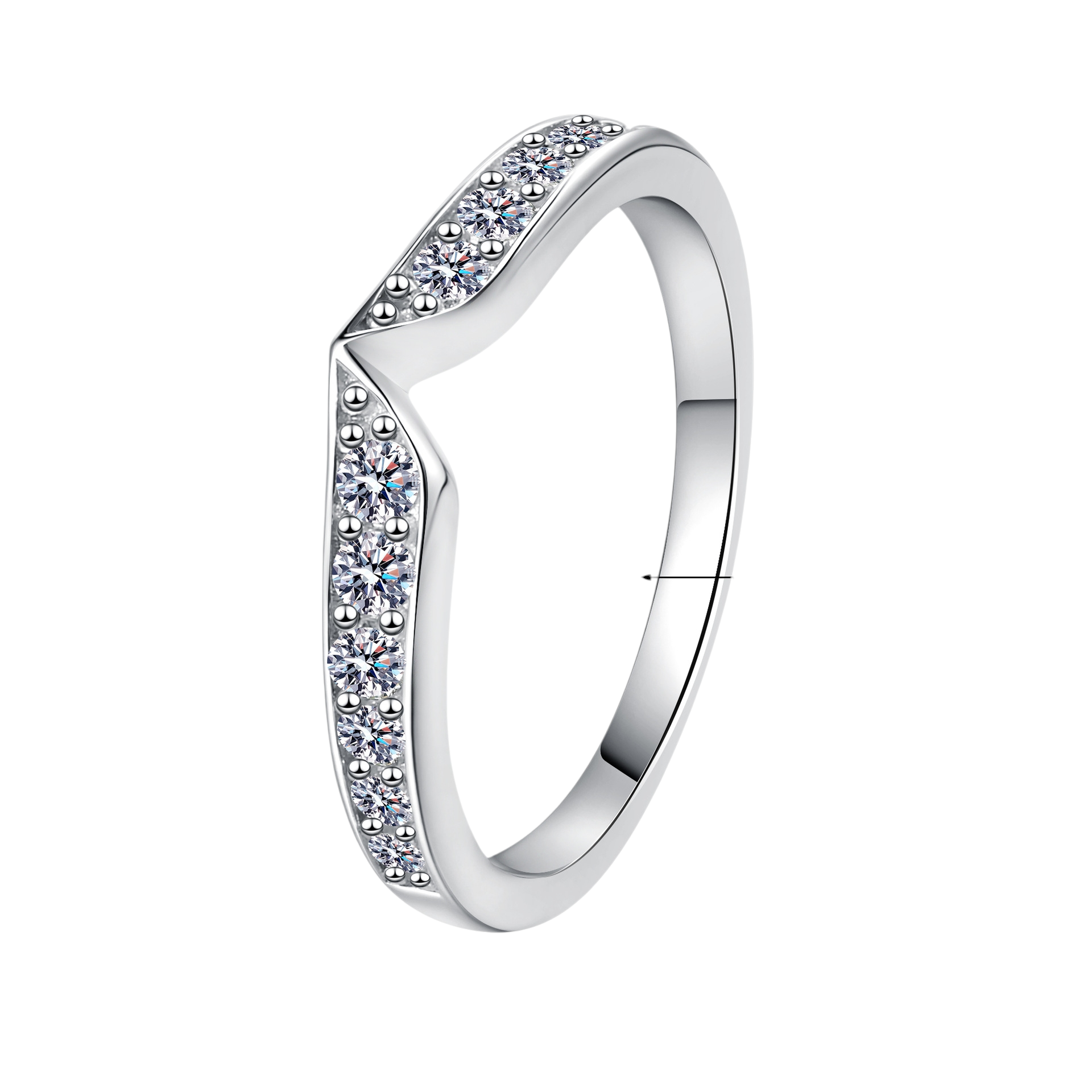 Hayesaura | Mermaid's Lonely Star Minimalist Moissanite Promise Ring