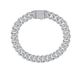 Hayesaura | Vintage Grunge Heavy Cuban Link Hip-Hop Moissanite Bracelet | Street Couture Unisex Chain