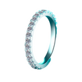 Hayesaura | Clean Fit 18K Plated Starry Sky Moissanite Band | Minimalist Daily Couple Ring