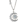 Hayesaura | Celestial Mystique 18K Plated Sun & Moon Moissanite | Bohemian Luxe Clavicle Chain