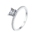 Hayesaura | Micro-Pave Heteromorphic Princess Square Moissanite Ring