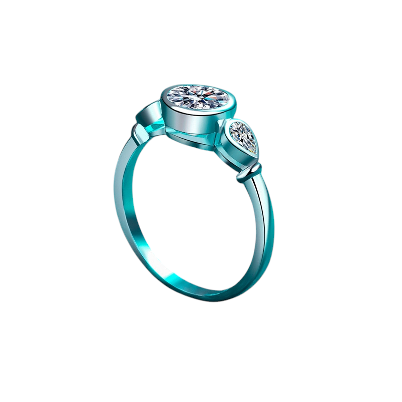 Hayesaura | Coquette Romance 18K Plated Pear Cut Bubble Bezel Ring | High-Cold Daily Promise Ring