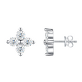 Hayesaura | Parisian Chic 18K Plated Four-Leaf Clover Moissanite | Quiet Luxury Elegant Studs