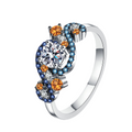 Hayesaura | Angel's Eye Multi-Tone Mixed Metal Moissanite Ring