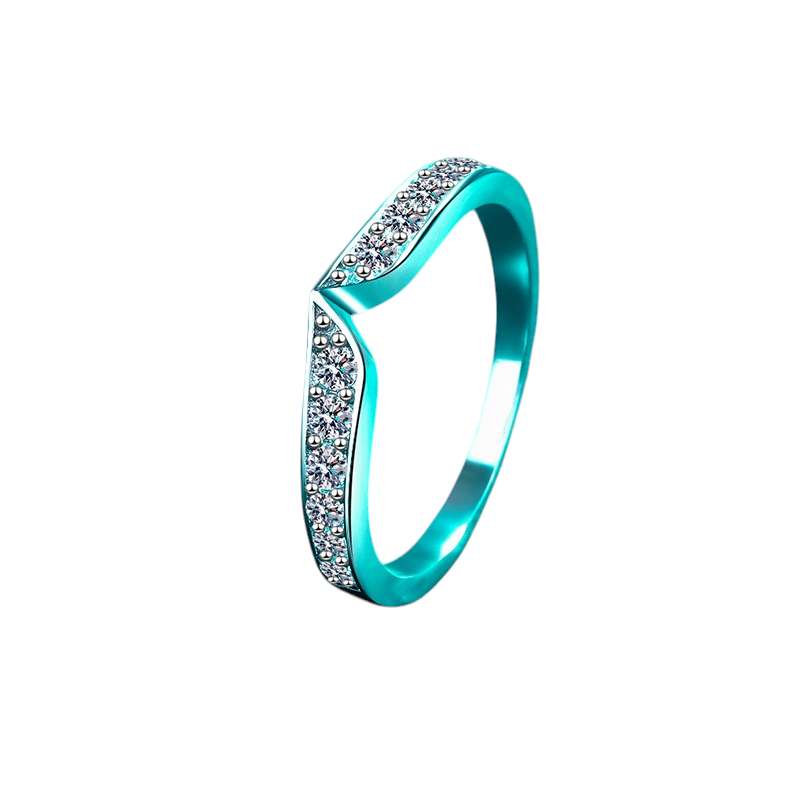 Hayesaura | Mermaid's Lonely Star Minimalist Moissanite Promise Ring