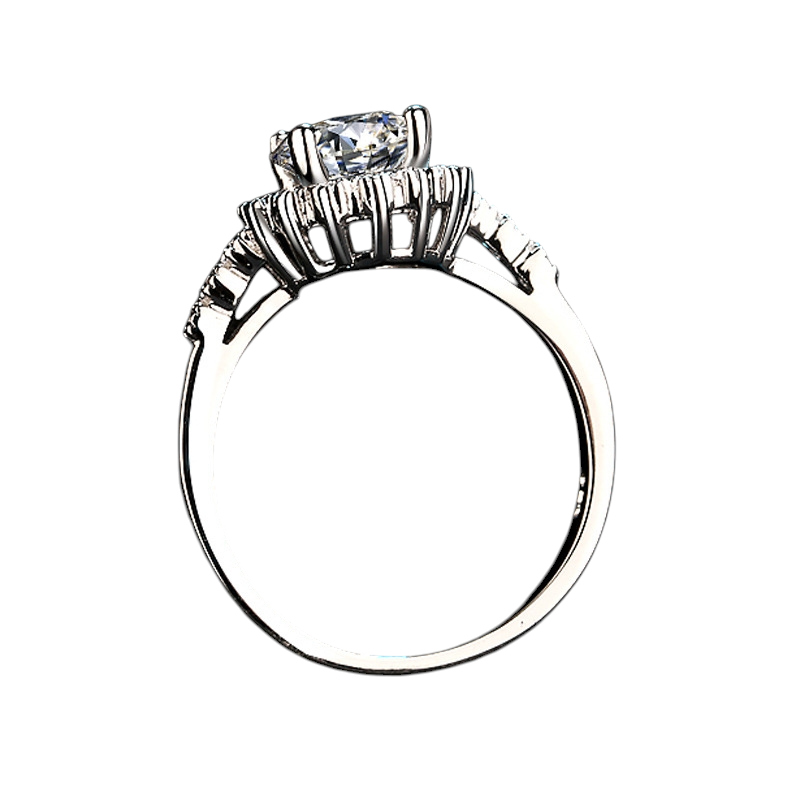 Hayesaura | Avant-Garde Minimalist Four-Prong Moissanite Ring