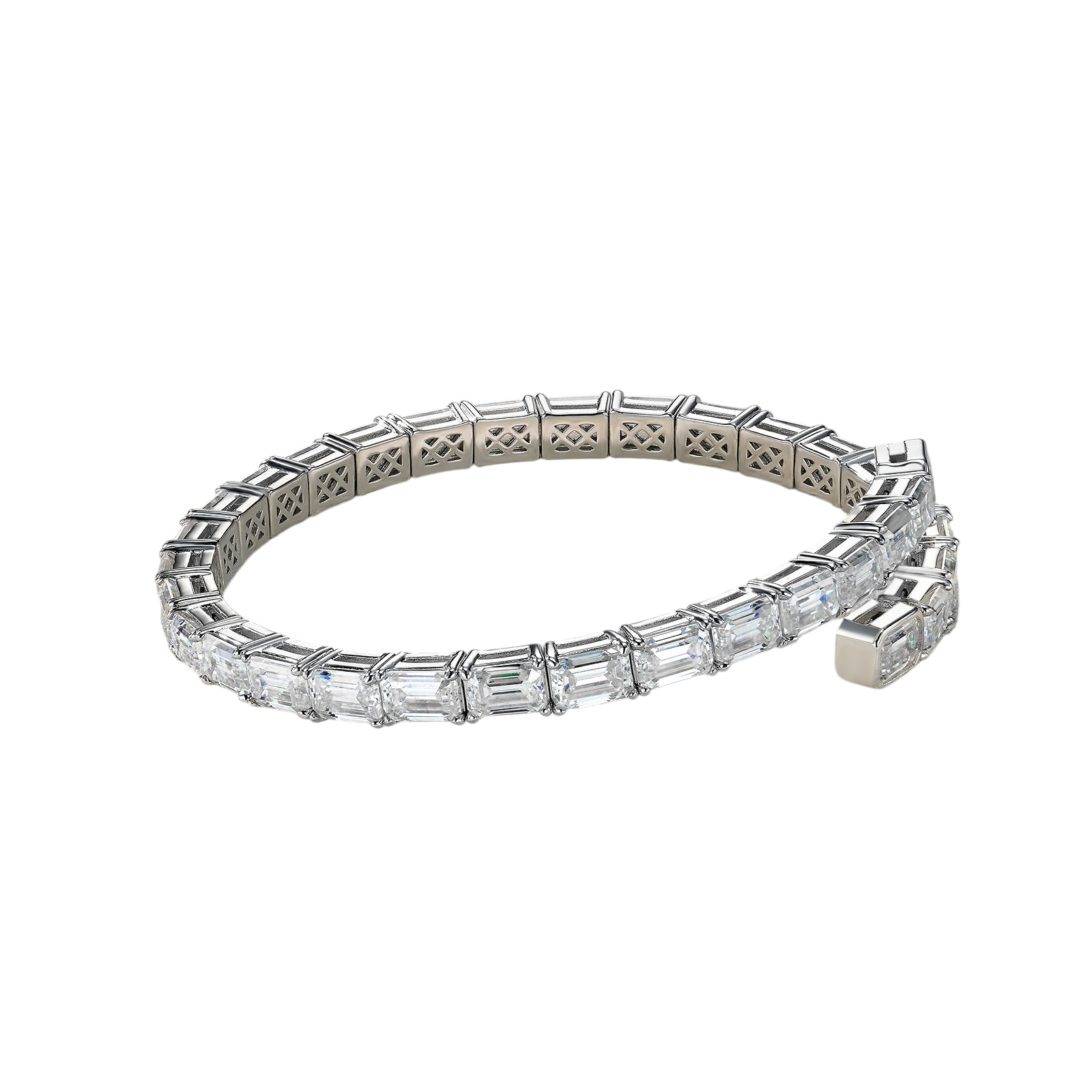 Hayesaura | Acubi Minimalist Korean Style Couple Moissanite | Cyber Y2K Unisex Chain Bangle