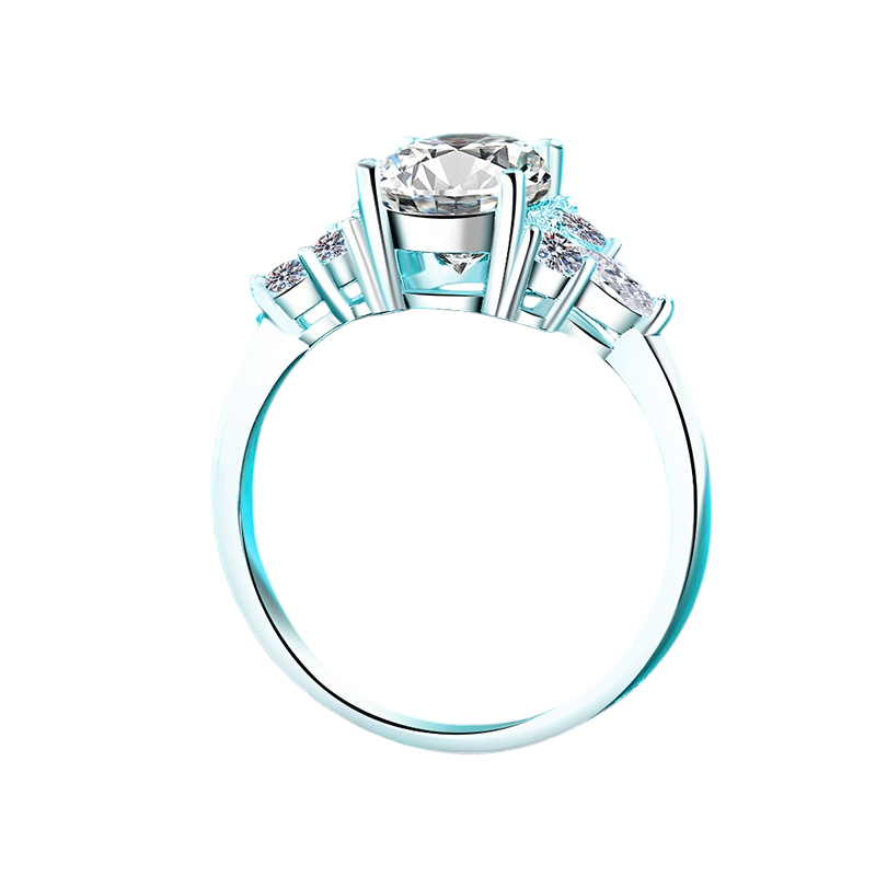 Hayesaura | Luxurious Oval Halo Moissanite Quiet Luxury Cocktail Ring
