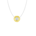 Hayesaura | Invisible Elegance 18K Plated Floating Round Moissanite | Clean Fit Illusion Choker