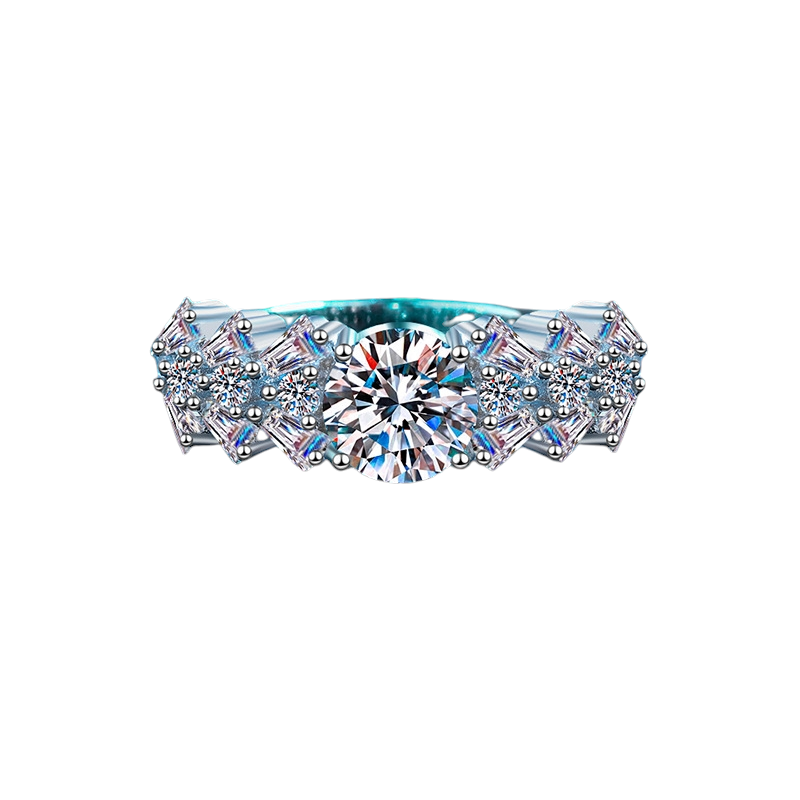 Hayesaura | Beveled Radiant Cut Luxury Moissanite Statement Ring